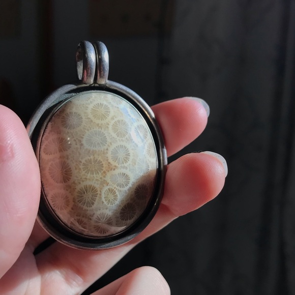 Vintage Jewelry - 🏝 Coral Fossil Pendant by Sol 🏝